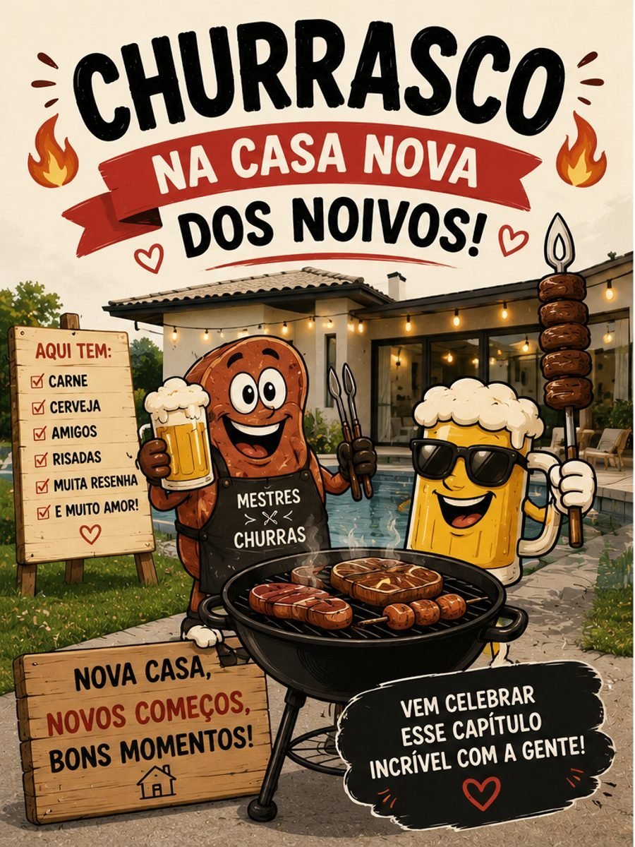Churrasco na casa nova